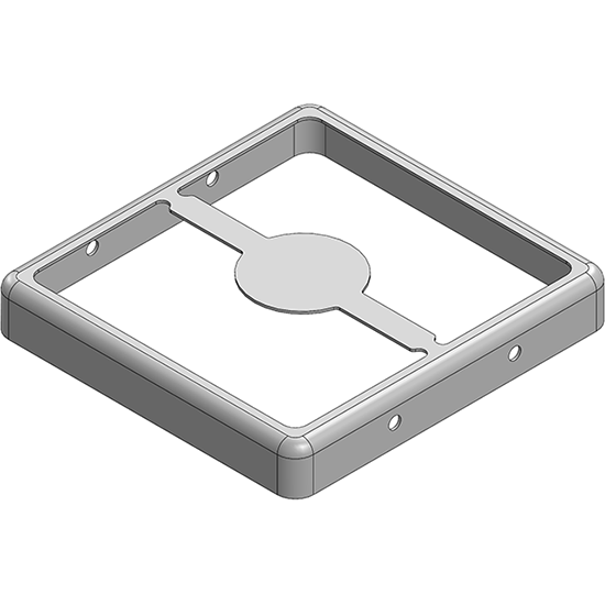 Masach Tech-MS266-10F-NS null 26.6 x 25.4 x 3.8mm Two-piece Drawn-Seamless RF Shield/EMI Shield FRAME (Nickel-Silver)