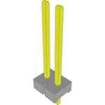 Conn Unshrouded Header HDR 2 POS 3.96mm Solder ST Top Entry Thru-Hole Bulk