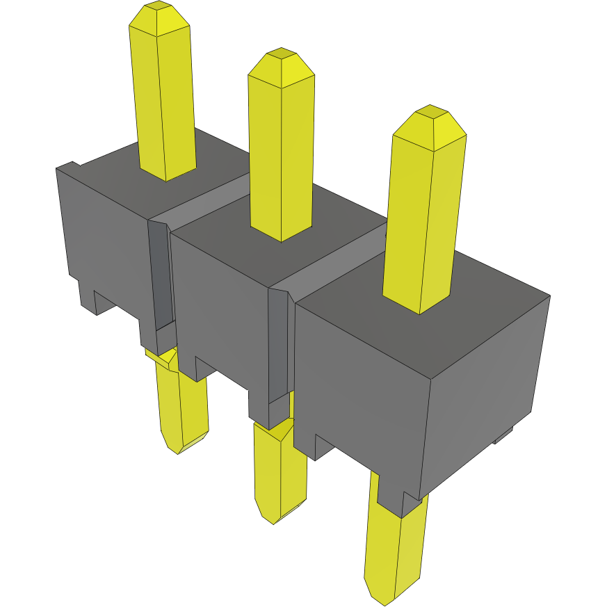Samtec-TSW-103-05-G-S-LL Steckverbinderleisten und Leiterplattenbuchsen Conn Unshrouded Header HDR 3 POS 2.54mm Solder ST Top Entry Thru-Hole Bulk