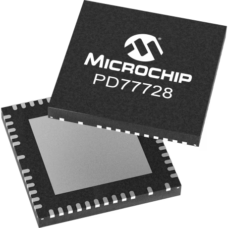 Microchip Technology-PD77728ILQ-0201-TR Controllers Ethernet potenza Power Over Ethernet PSE Controller 90W 56-Pin VQFN EP