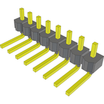 Conn Unshrouded Header HDR 8 POS 2.54mm Solder RA Side Entry Thru-Hole Bulk