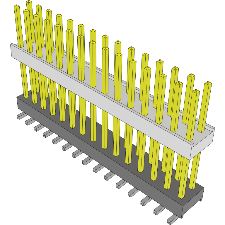 Samtec-HW-15-11-S-D-585-SM-LC Connector Headers and PCB Receptacles Conn Board Stacker HDR 30 POS 2.54mm Solder ST Top Entry SMD Tube