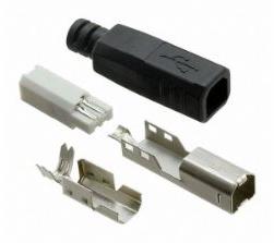 CnC Tech, LLC-1002-002-BL-KIT Connector USB Conn USB 2.0 Type B PL 4 POS ST Cable Mount 4 Terminal 1 Port Bag