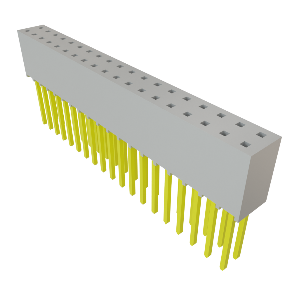 Samtec-SSQ-119-03-T-D 连接器插头及 PCB 插座 Conn Socket Strip SKT 38 POS 2.54mm Solder ST Top Entry Thru-Hole Bulk