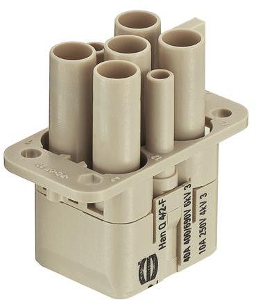 HARTING-09120063141 Steckverbinder, rechteckig Conn Rectangular F 4Power/2Signal/1Ground POS Crimp ST Cable Mount Han® Q