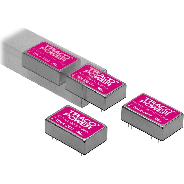 TRACO Electronic AG-TEN 4-2411 Convertidor de CC a CC y módulo del regulador de conmutación Module DC-DC 24VIN 1-OUT 5V 0.66A 4W 8-Pin Metal DIP