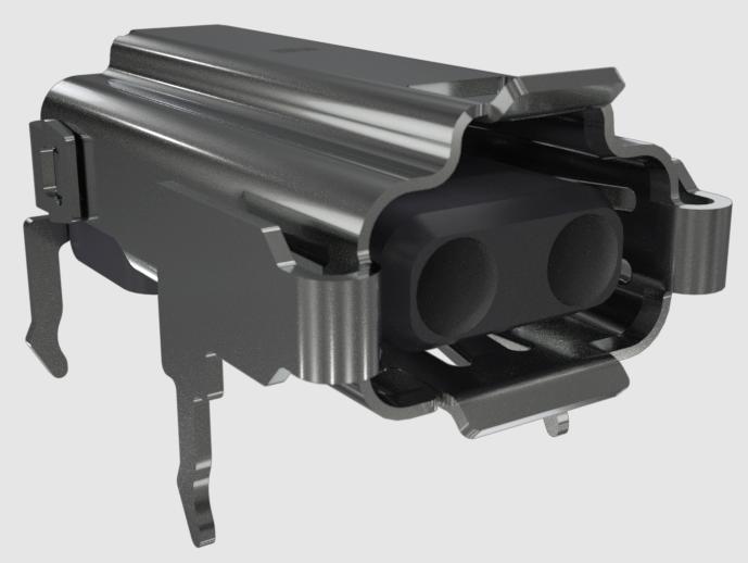 Amphenol Communications Solutions-MSPEJ2L0B00 电话及电信连接器 Conn Modular Jack F 2 POS 2.8mm Solder RA Thru-Hole 2 Terminal 1 Port