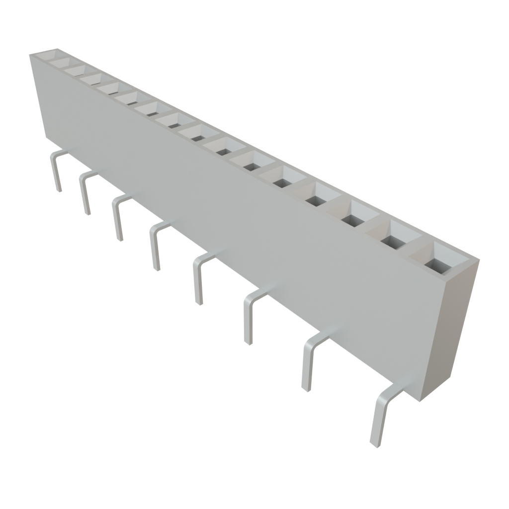 Samtec-BCS-116-L-S-PE-BE Steckverbinderleisten und Leiterplattenbuchsen Conn Socket Strip SKT 16 POS 2.54mm Solder ST Bottom Entry Thru-Hole TIGER CLAW™ Tube