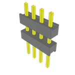 Conn Board Stacker HDR 4 POS 2.54mm Solder ST Top Entry Thru-Hole Bulk