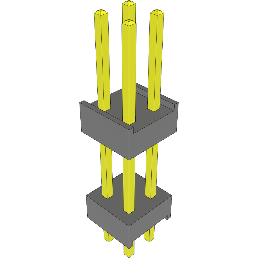 Samtec-DW-02-10-F-D-452 Steckverbinderleisten und Leiterplattenbuchsen Conn Board Stacker HDR 4 POS 2.54mm Solder ST Top Entry Thru-Hole Bulk