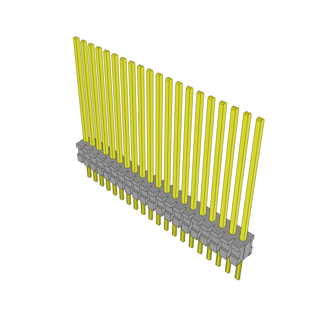 Samtec-TMS-120-59-G-S Piastre connettori e prese PCB Conn Unshrouded Header HDR 20 POS 1.27mm Solder ST Top Entry Thru-Hole Tube