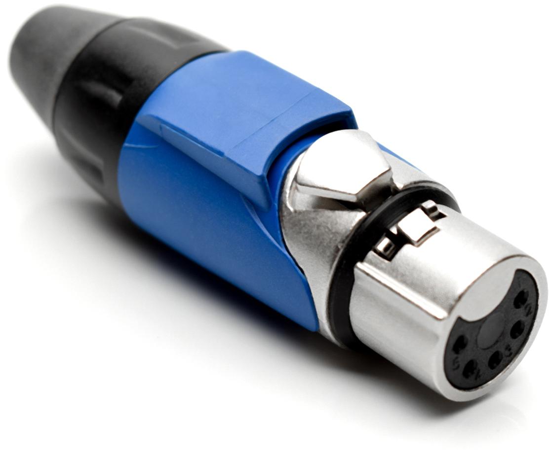 Amphenol-AX5F6M Steckverbinder für Audio und Video Conn XLR Connector F 5 POS Solder Cup ST Cable Mount 5 Terminal 1 Port Box