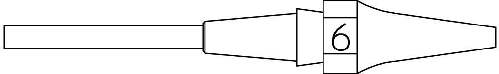 Weller Tools-T0051326499 Tools Other Desoldering Nozzle, Inside Diameter 0.7mm, Outside Diameter 1.9mm, Nozzle Length 16.5mm