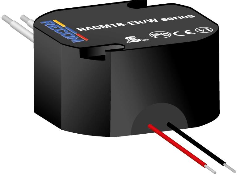 RECOM Power-RACM18-24SER/W AC-DC-Spannungsversorgung AC/DC Power Supply Single-OUT 24V 0.75A 18W 4-Pin Box