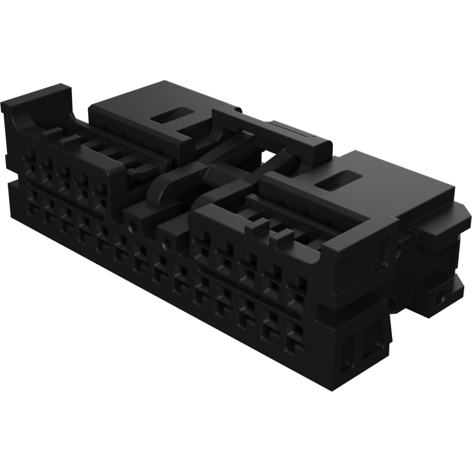 Molex-2065230241 Einzeladersteckverbinder, Gehäuse Conn Housing RCP 24 POS 2mm Crimp ST Cable Mount Black Mini50 Bag