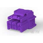 Conn Housing PL 3 POS 6mm Crimp ST Cable Mount Purple Carton