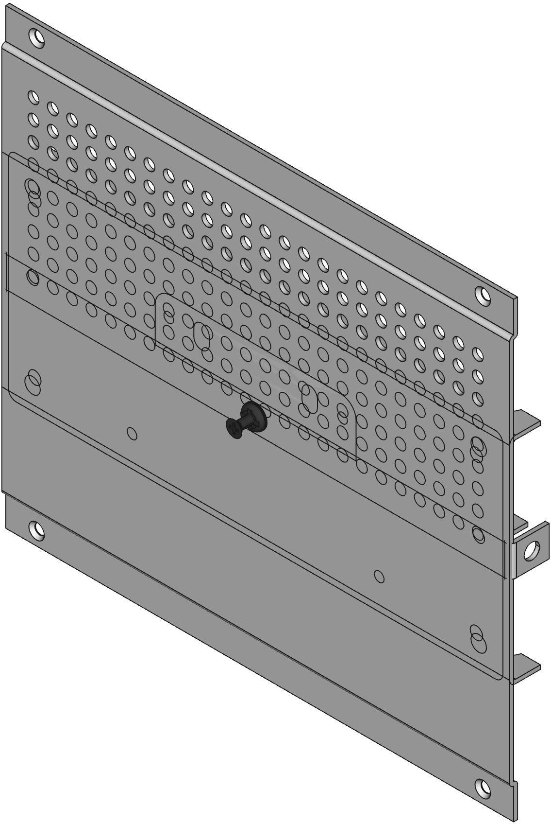 Hammond Manufacturing-RMCV9038BK1 Cajas, compartimentos y anaqueles Black Aluminum Rack Mount Instrument Enclosure