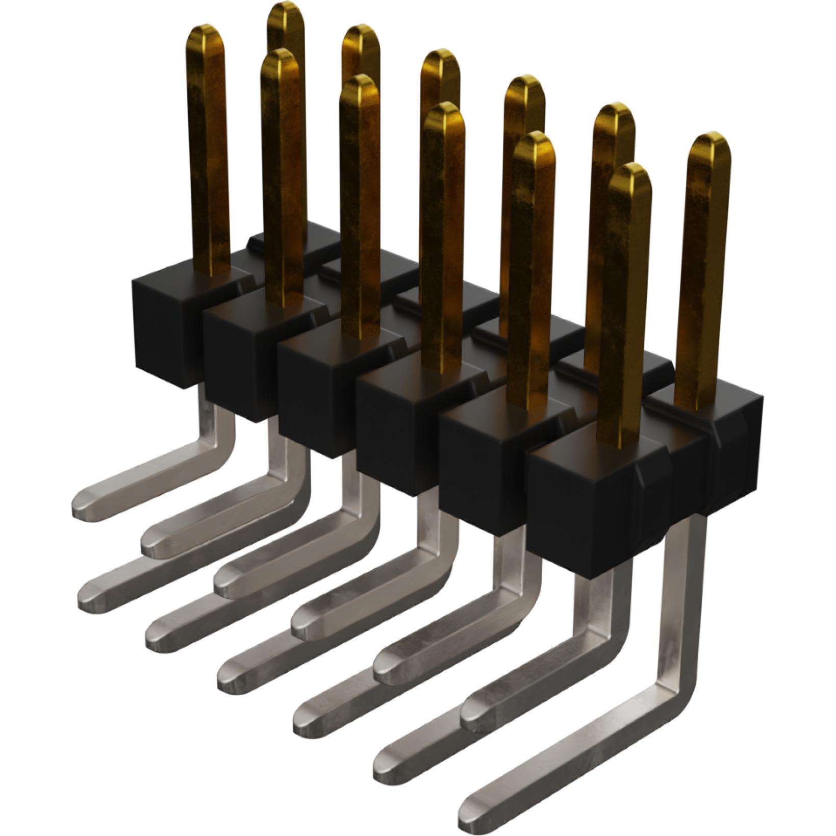 Molex-10894122 Embases de raccordement et réceptacles PCB Conn Unshrouded Header HDR 12 POS 2.54mm Solder RA Side Entry Thru-Hole C-Grid Tube