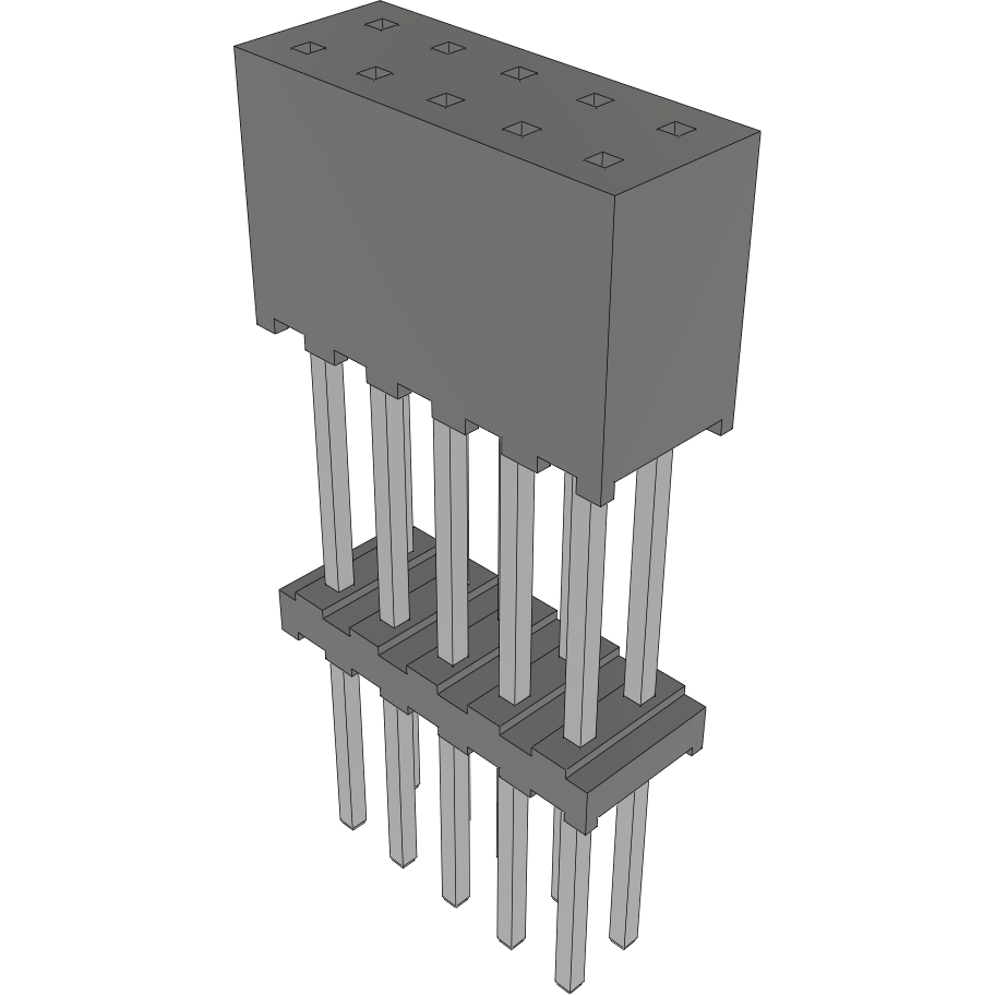 Samtec-ESQT-105-02-F-D-590 Steckverbinderleisten und Leiterplattenbuchsen Conn Elevated Socket SKT 10 POS 2mm Solder ST Top Entry Thru-Hole Layer