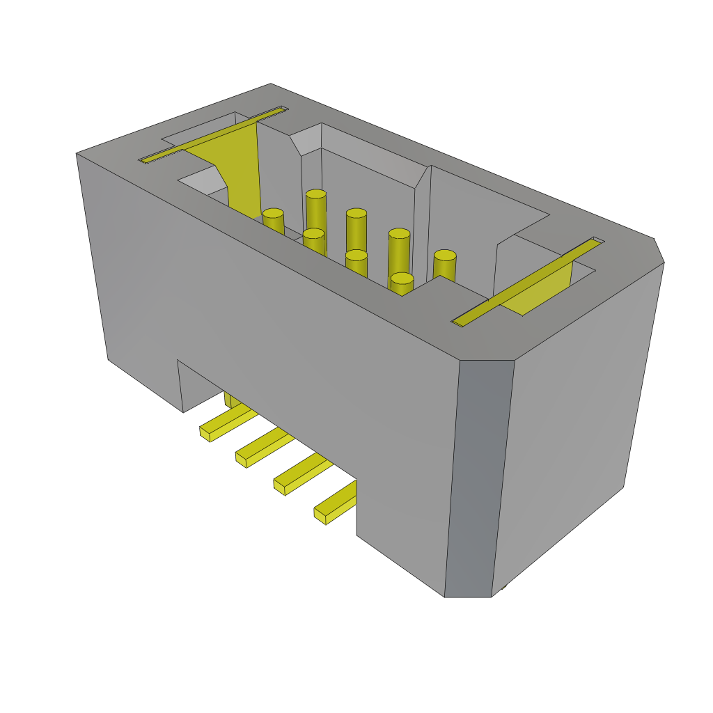 Samtec-TFM-104-02-STL-D-WT Steckverbinderleisten und Leiterplattenbuchsen Conn Shrouded Header (4 Sides) HDR 8 POS 1.27mm Solder ST Top Entry SMD TIGER EYE™ Tube