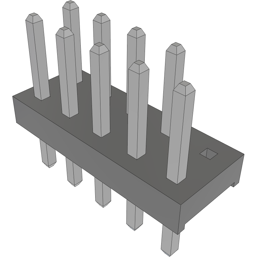 Samtec-TMM-105-03-T-D-010 Piastre connettori e prese PCB Conn Unshrouded Header HDR 10 POS 2mm Solder ST Top Entry Thru-Hole Bulk