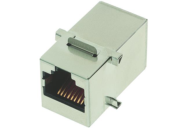 HARTING-39509040010 Raccordement téléphone et télécom Conn RJ-45 Adapter F/F 8/8 POS ST Panel Mount 1/1 Port