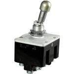 Switch Toggle ON OFF ON 4PDT Locking Lever Screw 20A 277VAC 250VDC Panel Mount with Threads
