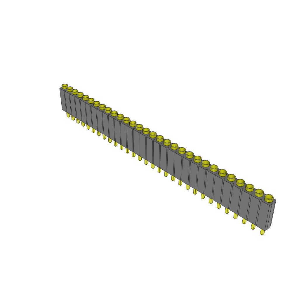 Samtec-ESS-130-T-03 Piastre connettori e prese PCB Conn Socket Strip SKT 30 POS 2.54mm Solder ST Top Entry Thru-Hole Bulk