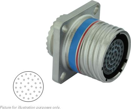 SOURIAU-D38999/20MF32SD Steckverbinder, rund Conn Circular SKT 32 POS Crimp ST Flange Mount 32 Terminal 1 Port