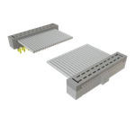 Cable Assembly 0.05m 28AWG 1mm 20 to 20 POS IDC Connector to IDC Connector F-M TIGER EYE™ Clamshell