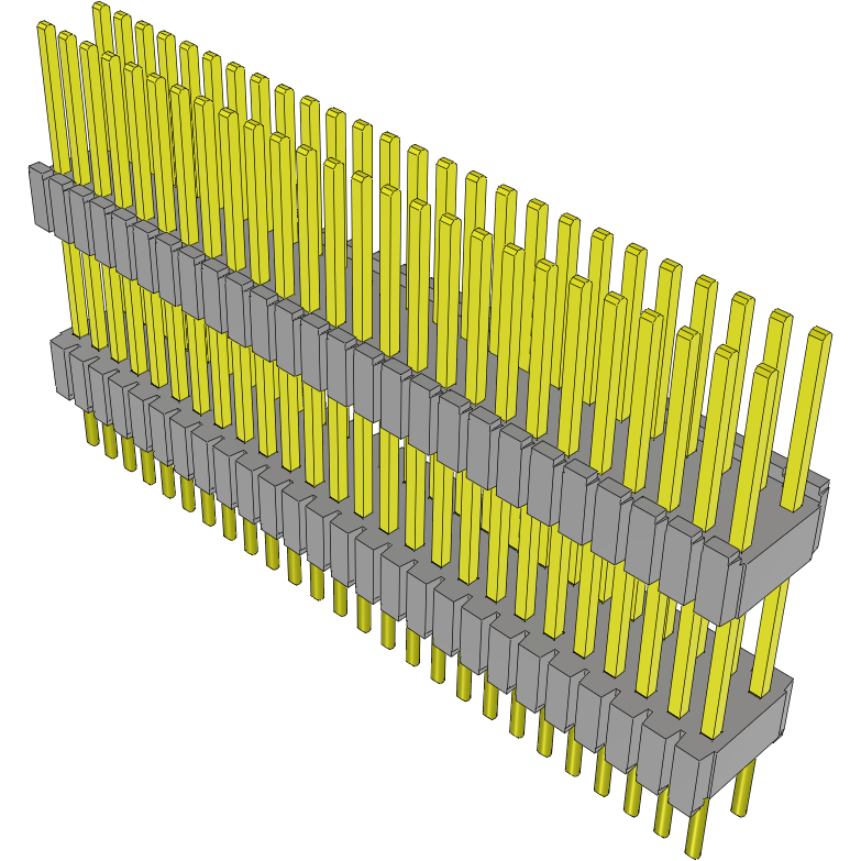 Samtec-DWM-26-59-G-D-415 Steckverbinderleisten und Leiterplattenbuchsen Conn Board Stacker HDR 52 POS 1.27mm Solder ST Thru-Hole Tube