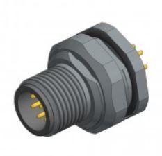 CONEC-43-01034 Conector circular Conn M12 Circular PIN 8 POS Solder ST Thru-Hole 8 Terminal 1 Port