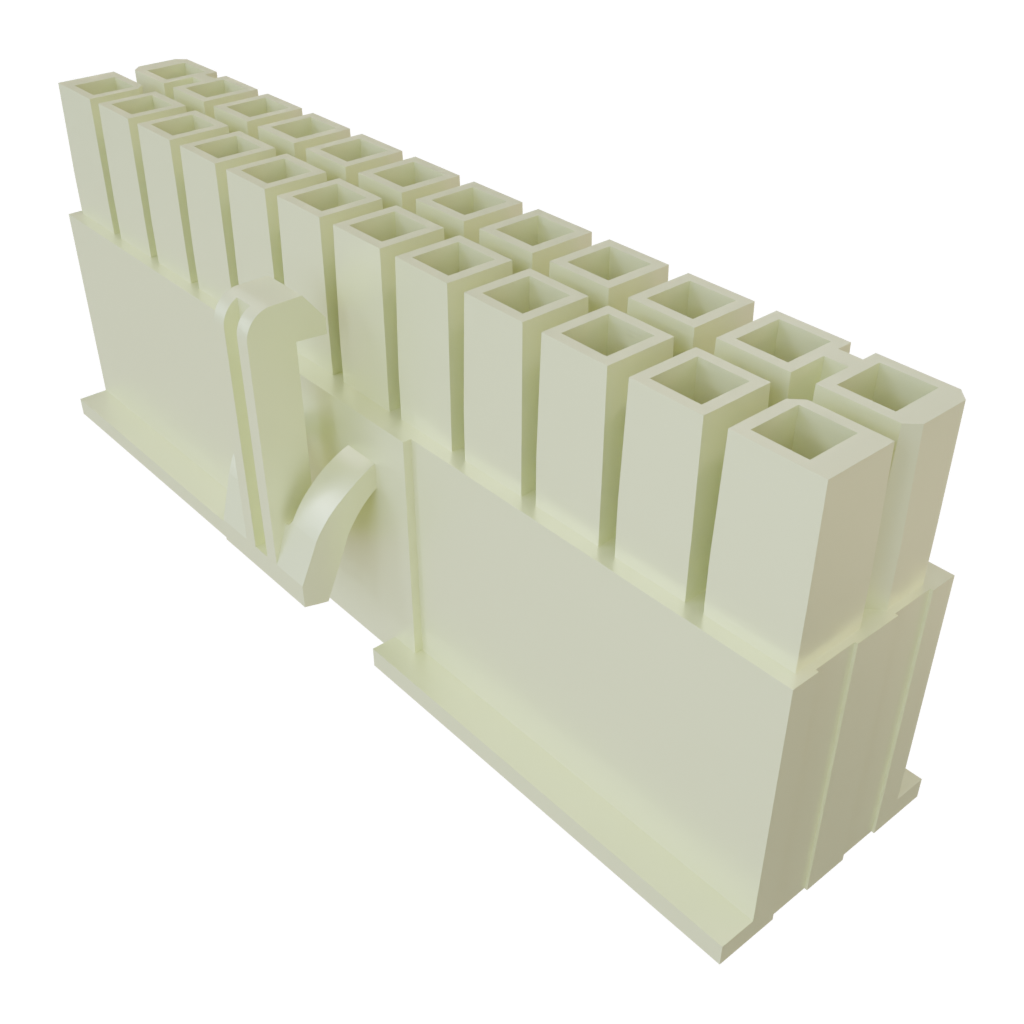 Samtec-IPBD-12-D-K Einzeladersteckverbinder, Gehäuse Conn Housing RCP 24 POS 4.19mm Crimp ST Cable Mount Black Bulk