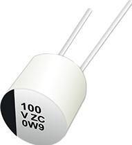 Panasonic-EEH-AZC1V151B Condensatore in alluminio polimerico Cap Aluminum Polymer Hybrid 150uF 35VDC 20%( 8 X 9.5mm) Radial 3.5mm 0.027 Ohm 1.6A 4000h 125°C Automotive Ammo