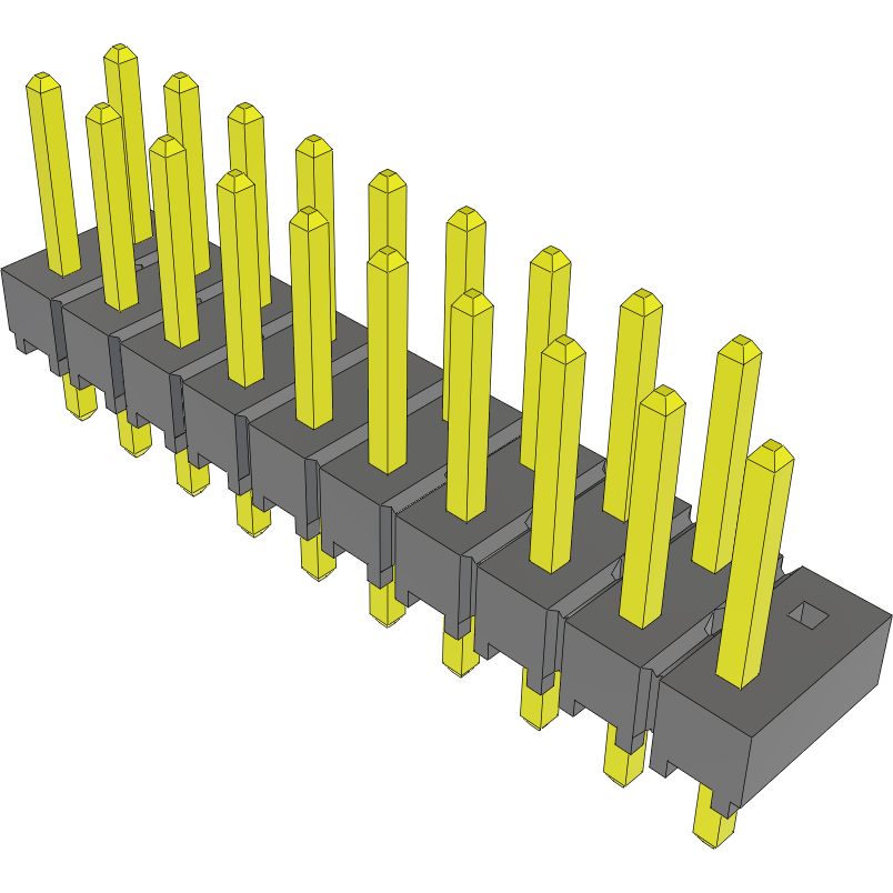 Samtec-TSW-110-07-L-D-020 Steckverbinderleisten und Leiterplattenbuchsen Conn Unshrouded Header HDR 20 POS 2.54mm Solder ST Top Entry Thru-Hole Bulk