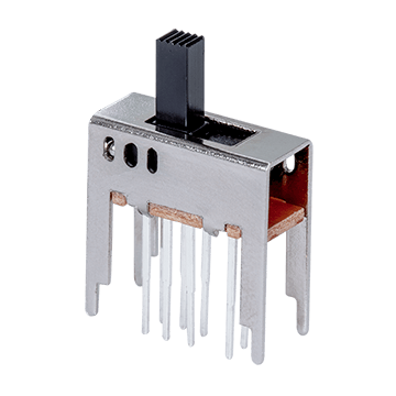 Same Sky (formerly CUI Devices)-SLW-161768-7A-S-D Interruptor corredizo Switch Slide ON ON ON DP3T Raised Slide 0.3A 50VDC 10000Cycles PC Pins Thru-Hole