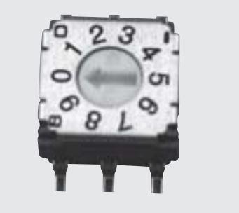 NIDEC Copal Electronics-SH-7010MC Conmutador DIP Switch DIP N.O./N.C. SP10T 10 Flush Screwdriver 0.1A 5VDC PC Pins 2.54mm Thru-Hole Magazine