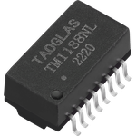 Telecom Transformer 1CT:1CT 1.2Ohm Prim. DCR 1.2Ohm Sec. DCR 16 Terminal Gull Wing SMD