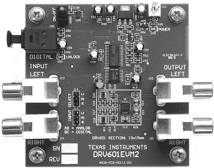 Texas Instruments-DRV601EVM2 Amplifier IC Development Boards and Kits DRV601RTJ Amplifier Evaluation Board