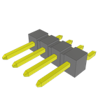 Conn Unshrouded Header HDR 4 POS 2.54mm Solder RA Side Entry SMD Tube