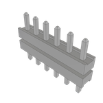 Conn Board Stacker HDR 6 POS 2mm Solder ST Top Entry Thru-Hole Bulk