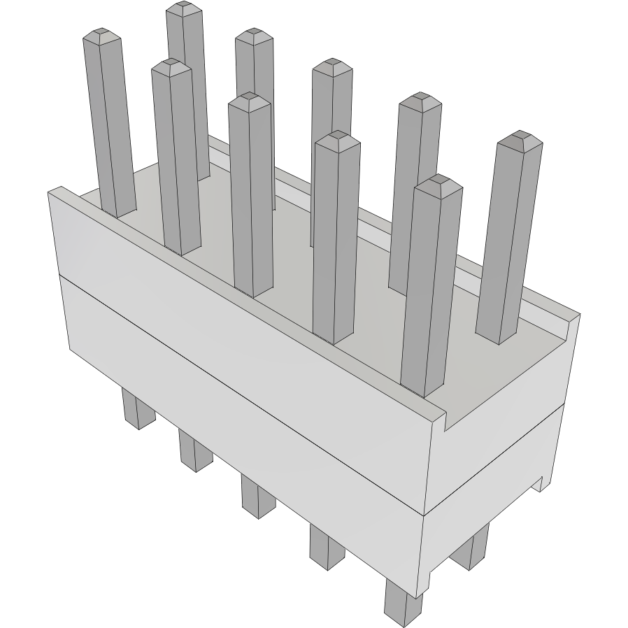 Samtec-HW-05-17-TM-D-200-110 Steckverbinderleisten und Leiterplattenbuchsen Conn Board Stacker HDR 10 POS 2.54mm Solder ST Top Entry Thru-Hole Bulk