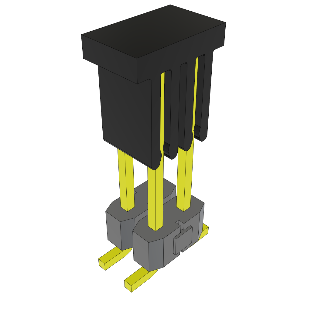 Samtec-TSM-102-03-F-DV-P-TR Piastre connettori e prese PCB Conn Unshrouded Header HDR 4 POS 2.54mm Solder ST Top Entry SMD T/R