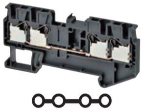 Omron-XW5T-P2.5-2.2-1 Steckverbinder, Klemmenblöcke Conn Feed-Through Terminal Block F 4 POS Screw DIN Rail 24A