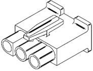 Molex-03121036 Connector Discrete Wire Housing Conn Housing PL 3 POS 8.38mm Crimp ST Cable Mount Natural HCS-125 Bag