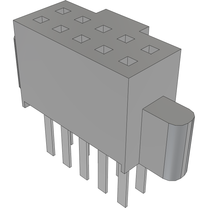 Samtec-SFML-105-01-S-D Cabezales del conector y receptáculos PCB Conn Socket Strip SKT 10 POS 1.27mm Solder ST Thru-Hole TIGER EYE™ Tube