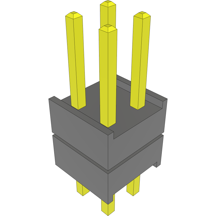 Samtec-DW-02-08-T-D-210 Steckverbinderleisten und Leiterplattenbuchsen Conn Board Stacker HDR 4 POS 2.54mm Solder ST Top Entry Thru-Hole Bulk
