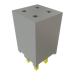 Conn Socket Strip SKT 4 POS 2mm Solder ST Top Entry Thru-Hole Layer