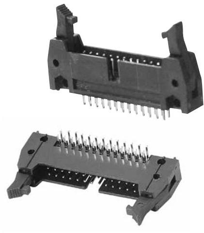 ADAM TECH-MHR-26-HUAL Piastre connettori e prese PCB Conn Ejector Header HDR 26 POS 2.54mm Solder RA Side Entry Thru-Hole Tray