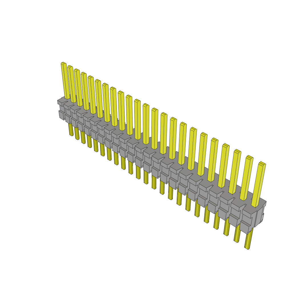 Samtec-TMS-123-51-G-S Cabezales del conector y receptáculos PCB Conn Unshrouded Header HDR 23 POS 1.27mm Solder ST Top Entry Thru-Hole Tube